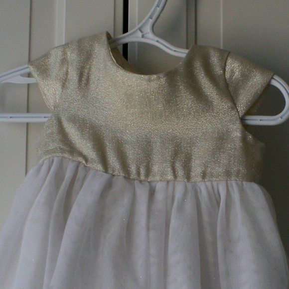 3/$20 H&M gold tulle fancy dress baby 6 months - Picture 8 of 16